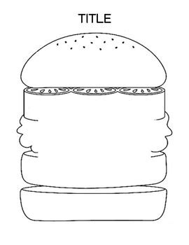 Full Hamburger Writing Template (Title page, Template, Lined burger)