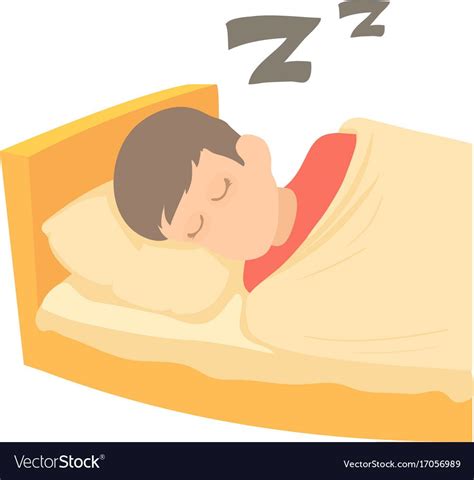 Boy sleeping icon. Cartoon illustration of boy sleeping vector icon for web. Download a Free ...