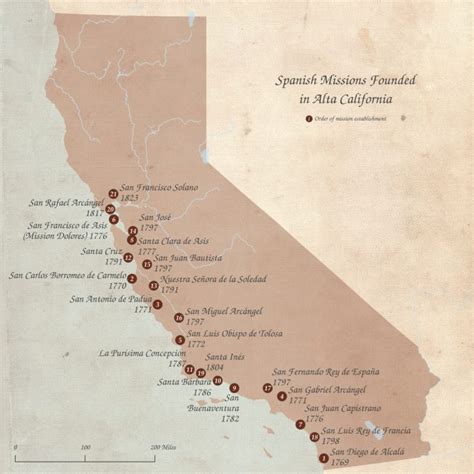 List Of Spanish Missions In California - Wikipedia - California Missions Map - Printable Maps