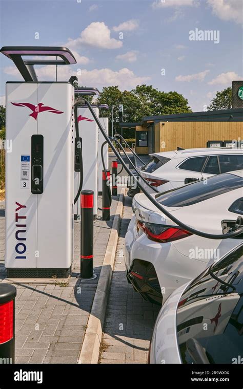 The future is here: electric vehicles charging at an electric vehicle ...