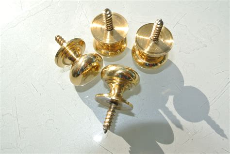 4 very small screw KNOBS pulls handles antique solid heavy brass drawer knob 19 mm – Silk Road Yamba