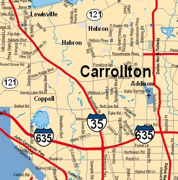 Carrollton Texas Map