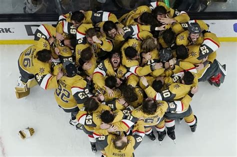 The Vegas Golden Knights celebrate winning the Stanley Cup : r/SportsPorn