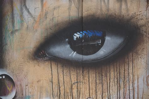 an eye painted on a wall, _eye wall art 4k HD Wallpaper