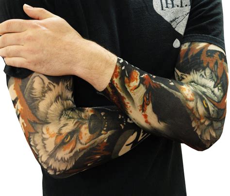 Tattoo Sleeves - Vicious Wolf Fake Tattoo Sleeves (Pair) – Bewild