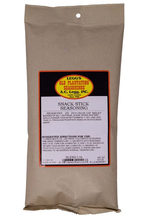 Legg's Snack Stick Seasoning - Blend 116 - Meadow Creek Barbecue Supply