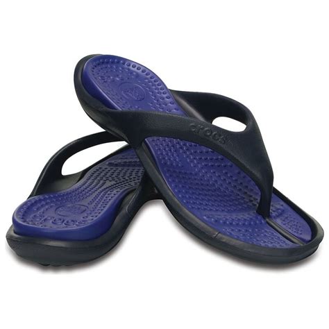 Crocs Athens II Flip Flops (Navy/Cerulean Blue) | Sportpursuit.com