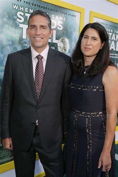 Jim Caviezel and Kerri Browitt Caviezel at Tri Star Pictures' red ...