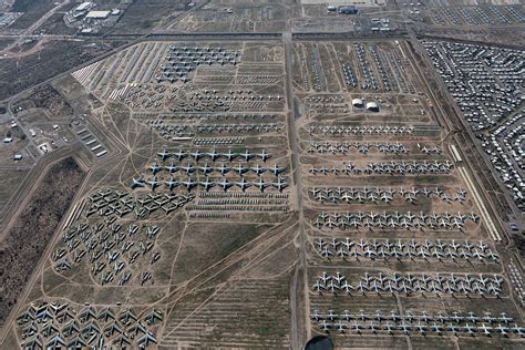 Aerial view of the Tucson, Arizona, area, with a focus on a giant ...