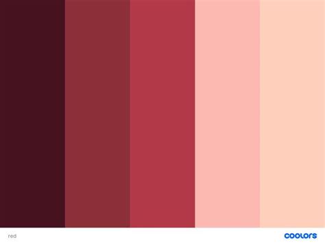 red pastel color palette