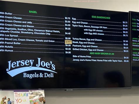 Online Menu of Jersey Joe’s Bagels and Deli Restaurant, New Providence, New Jersey, 07974 - Zmenu