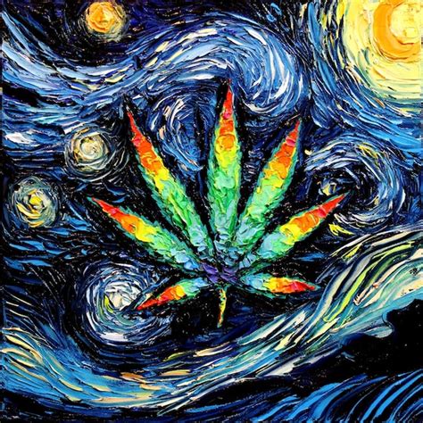 Choisissez la marijuana feuille Art psychédélique de feuille | Etsy