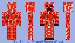 Red creeper Minecraft Skin