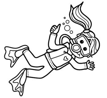 Diver clipart black and white, Diver black and white Transparent FREE for download on ...