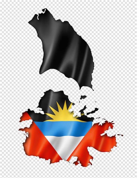 Premium PSD | Antigua and barbuda flag map