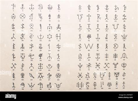 set of ancient symbols Stock Photo - Alamy