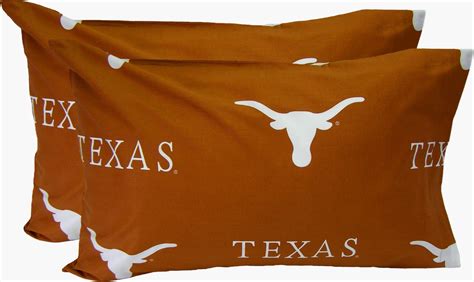 College Covers Texas Longhorns Pillow Case Set - TEXPCSTPR 100 Cotton ...