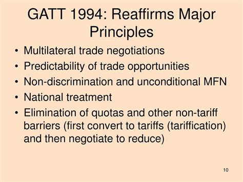 PPT - GATT Law and the World Trade Organization: Basic Principles ...