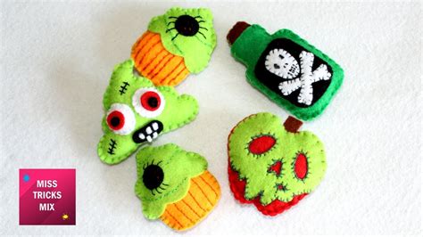 Halloween Felt Ornaments - DIY: How to make easy Halloween Felt Ornaments / Halloween Crafts ...