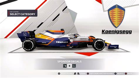 MAKING a KOENIGSEGG livery in F1 2021 (F1 2021 My Team & Online) - YouTube