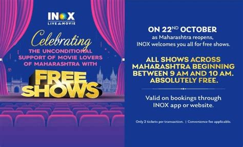 Inox Cinemas Offer: All Shows Across Maharashtra Beginning Between 9AM & 10AM Absolutely Free On ...