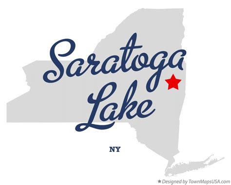 Map of Saratoga Lake, NY, New York