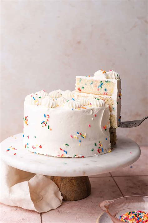 The Best 8 Inch Cake (Funfetti Vanilla) - Cambrea Bakes