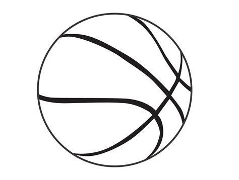 Sport ball - basketball line art PNG 12996778 PNG