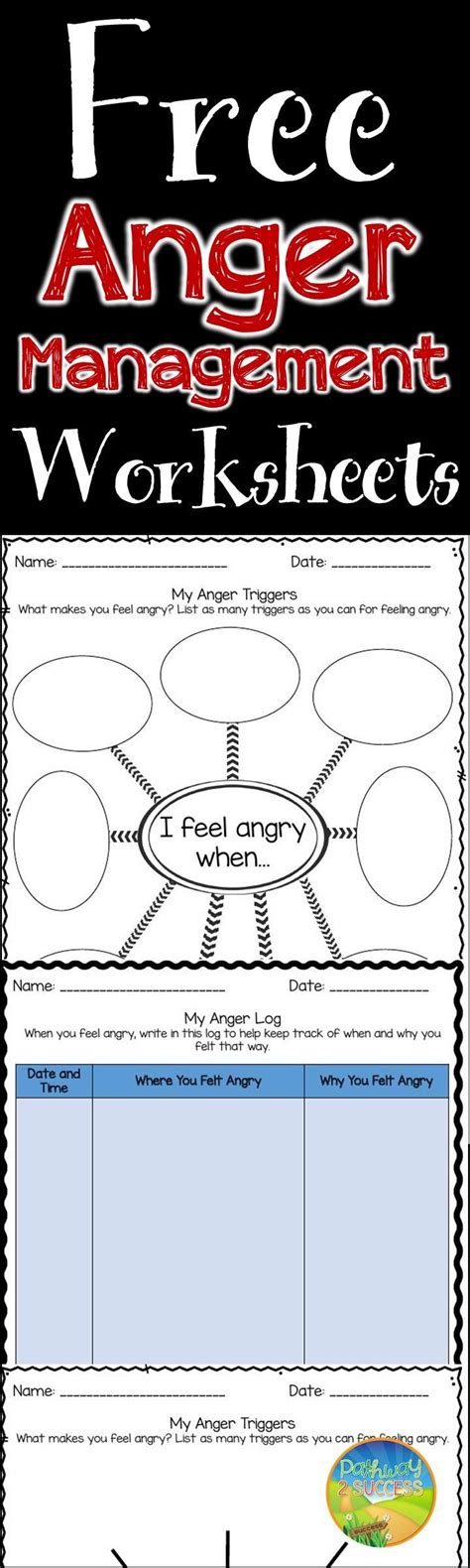 Anger Management Worksheets For Kids