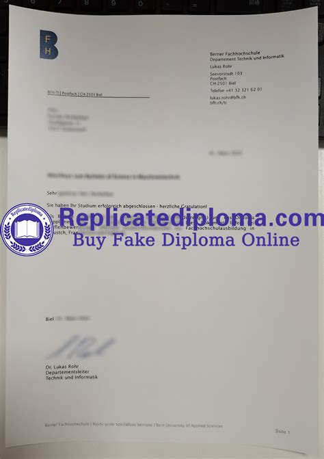 Buy Bern University of Applied Sciences diploma, order BFH Urkunde - replicatediploma.com