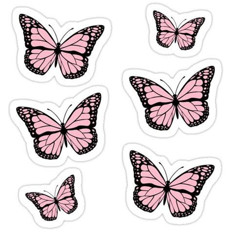 Light pink butterfly sticker by karestolarczyk – Artofit