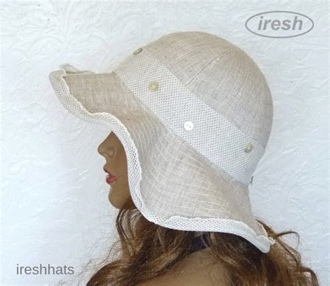 Beige Summer Hat Women's Linen Hat Summer Women's - Etsy