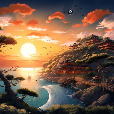 Premium AI Image | Naruto scenery wallpaper 2