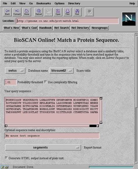 A protein sequence query and results. | Download Scientific Diagram