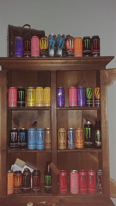 My monster can collection from the past year or so. : r/energydrinks