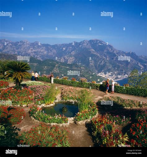 Italy - Amalfi coast - gardens of the Villa Rufolo Stock Photo - Alamy