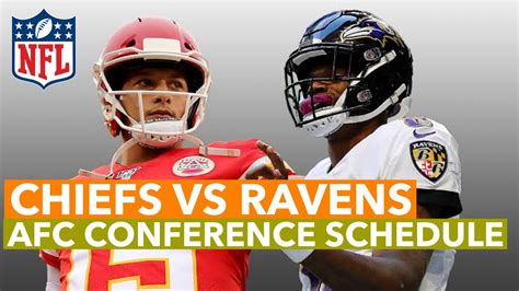 KANSAS CITY CHIEFS VS BALTIMORE RAVENS AFC CONFERENCE SCHEDULE | NFL 2024 - YouTube