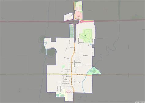 Map of Avoca city, Iowa