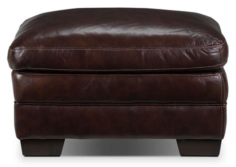 Amarillo Leather Ottoman - Brown | Leon's