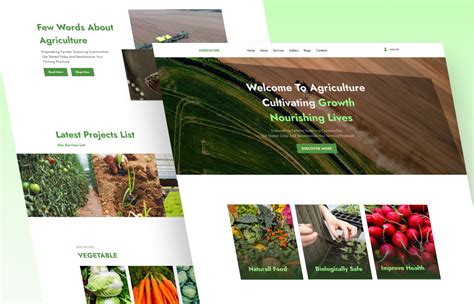 Agriculture Website Template Design on Behance