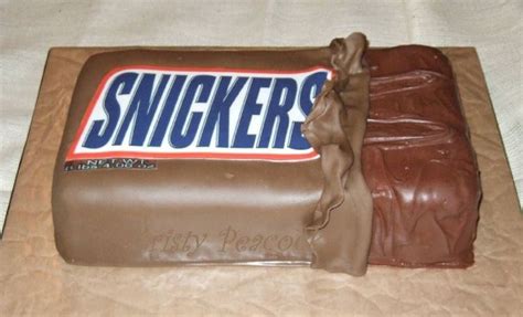 Snickers This cake is a giant snicker bar. It was chocolate cake with ...