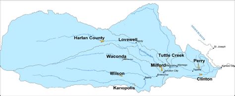 Kansas River Basin map. | Download Scientific Diagram