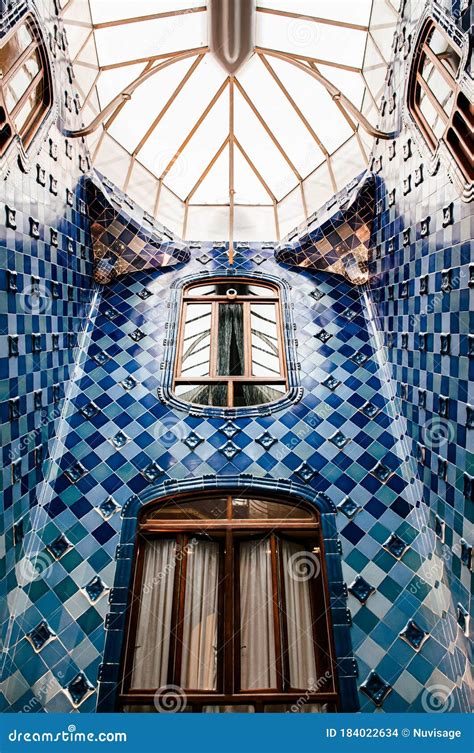 Casa Batllo Extraordinary Artisan Stair Hall Interior with Mosaic Tiles ...