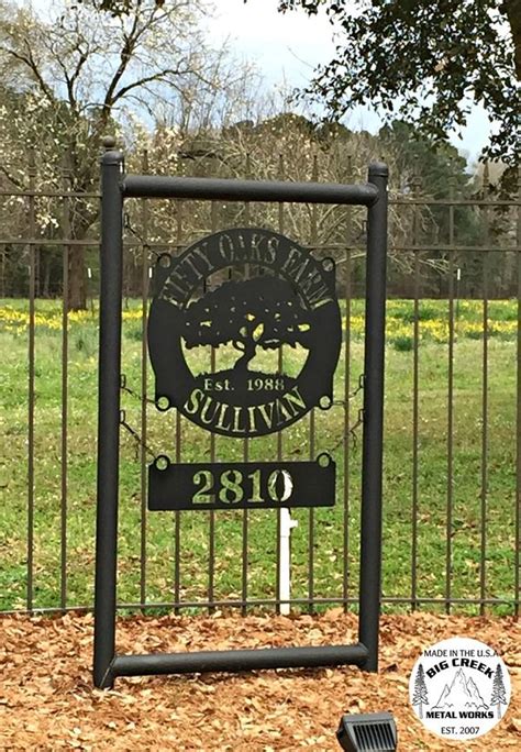 Fifty Oaks Farm | Ranch signs entrance, Ranch sign, Custom metal art