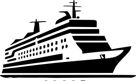 Cruise Ship, Minimalist and Simple Silhouette - Vector illustration 23856268 Vector Art at Vecteezy