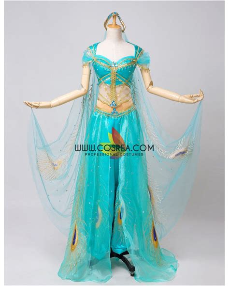 Princess Jasmine Embroidered Live Action Movie Cosplay Costume - Cosrea Cosplay