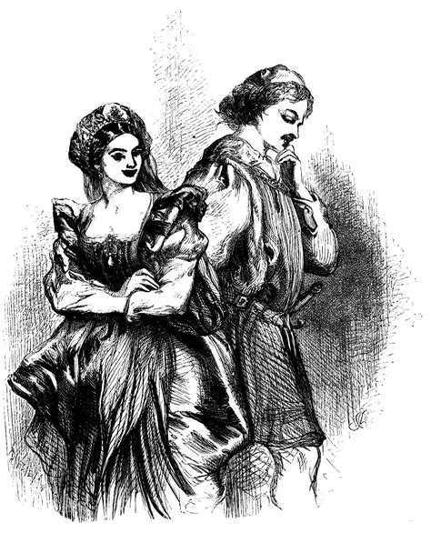 Benedick and Beatrice | Victorian Illustrated Shakespeare Archive