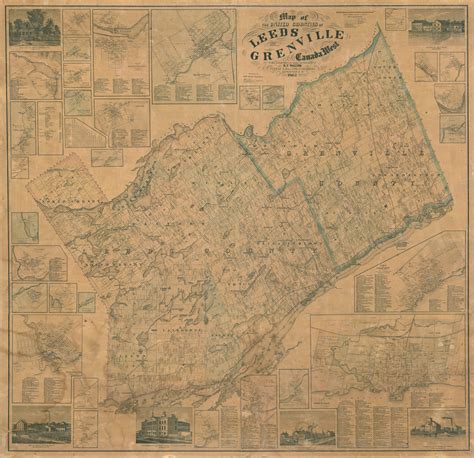 Map of the United Counties of Leeds and Grenville - Leeds And The Thousand Islands Archives