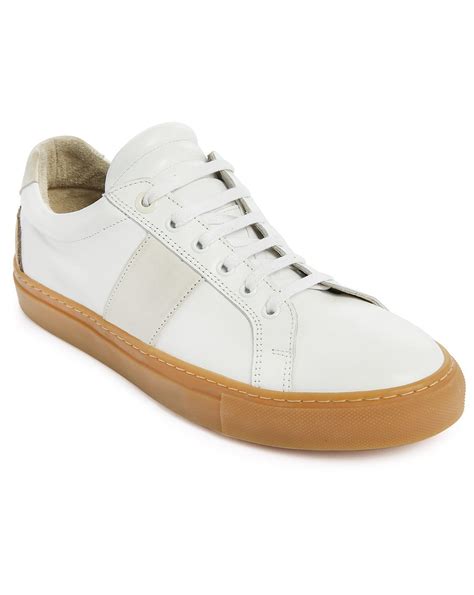 National standard Edition 4 White Leather Gum Sole Sneakers in White for Men | Lyst