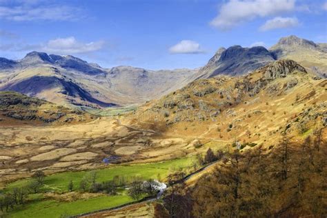 Langdale Valley stock photo. Image of bowfell, english - 8836378